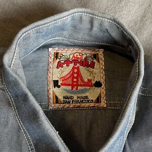 Denim short sleeve shirt